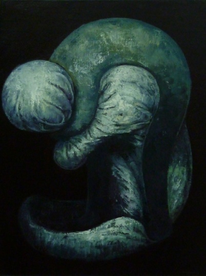 《人与被子》布面油画 80.5X60.5cm 2012
