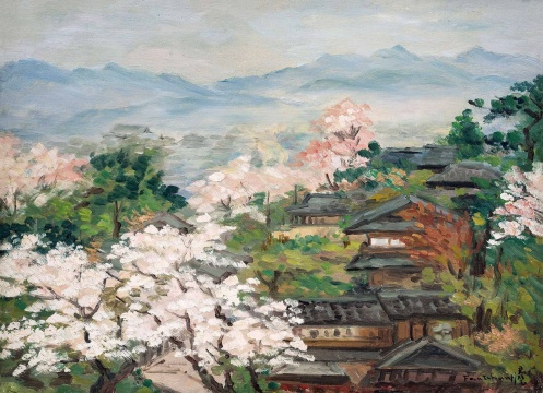 Lot 2507  方君璧 《樱花》53.3×73.7cm 布面油画 1955  估价：38-48万元
