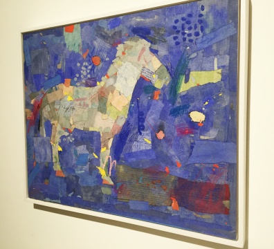 《白马非马》 色、墨、宣纸拼贴  55.5 × 69cm  1991
