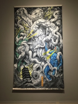 《水淹金山寺图》 320×200cm  布面丙烯 2015
