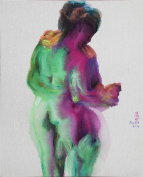 冯斌 《2014-19》 85 X 70 cm  丙烯，亚麻布 2014
