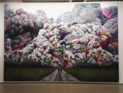 商成祥《云途系列之三》 350×510cm 布面油画 2014