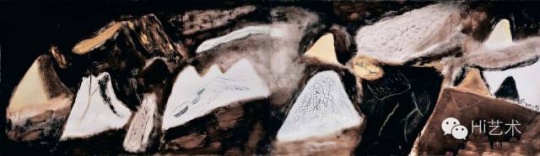 ​尚扬 《蛇年风景》 118×406cm 布面油画、丙烯 2001  成交价：1242万元  北京保利2016春拍