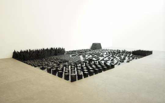 《消磨》 55×510×780cm 木料、铝板、黑色喷漆 2013-2016
