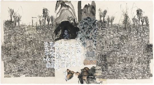 
Lot 353 刘炜 《风景2005 NO.3》 99×184cm 纸本综合材料 2005

估价：200万-250万元

