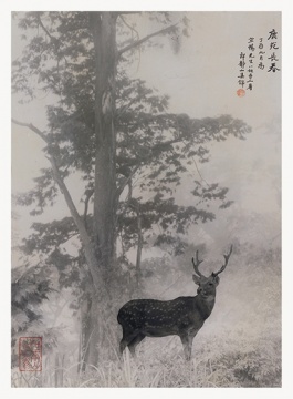 
Lot 313 郎静山 《鹿苑长春》 36.5×27.2cm 银盐纸基 1985

估价：5万-8万元

 

李抗：郎静山是中国摄影界最早将摄影技术呈现同传统山水画意境相结合的艺术大家，并得到了国际上许多赞誉。此件作品款识、印章、落位讲究且寓意吉祥，十分讨人。

林松：郎静山的这批作品非常清新，质量上乘。郎静山是中国摄影中西方融合的实践者，也是现代艺术的先驱者。价格适中，此次的作品干净、清新。是非常好的成体系的选择。

 

