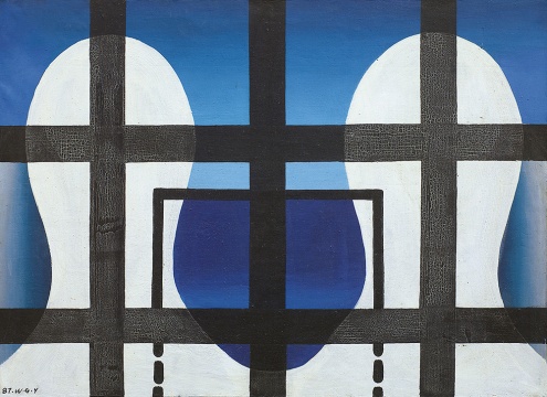 王广义 《黑色理性-病理学》(双面画)  65.5×88.5cm 布面油画 1987

成交价：494.5万元（估价：420万-520万元，据推测由泰康竞得）
