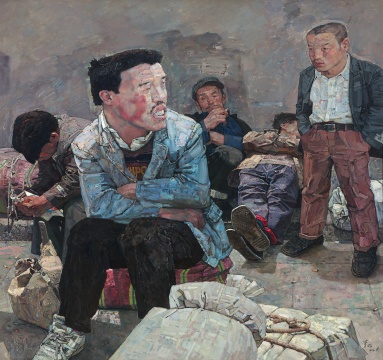 忻东旺 《明天，多云转晴》  150×160.5cm 布面油画 1996

成交价：429.2万元（估价：280万-380万元，据推测由泰康竞得）
