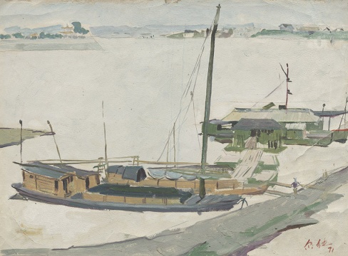 海港 31×42cm 1971年
