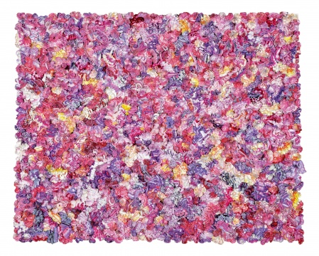 
Lot 210 徐震 《天下-2808IF0146》 80×100cm 油彩画布裱于铝板 2014

估价：40万-60万港元



李慧娜：徐震的作品充满了挑衅和嘲讽，呈现方式又特别轻松和漂亮。他的作品适合个人收藏的不多，奶油系列很适合个人藏家收藏，是他在视觉上“最好看”的系列了，看似甜蜜浪漫却暗藏尖锐。这件粉色的颜色很丰富，是很漂亮的“奶油”。

 

 

推荐作品十：丁乙《十示97-9》——90年代中后期丁乙最冷峻的风格，之后再无出现

 

