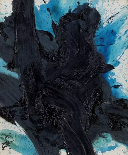 Kazuo Shiraga 《Shinseito》72.8 x 60.5 cm Oil on canvas 1991
