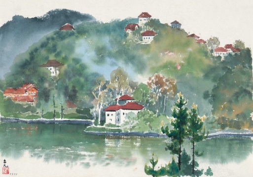 古元 《庐山小景》 27.5×40cm 纸本彩墨 1977

估价：RMB 80,000-120,000
