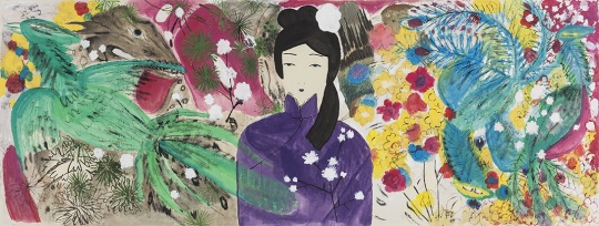 王濛莎 《我爱徐克》 159x59.5cm 纸本设色 2016
