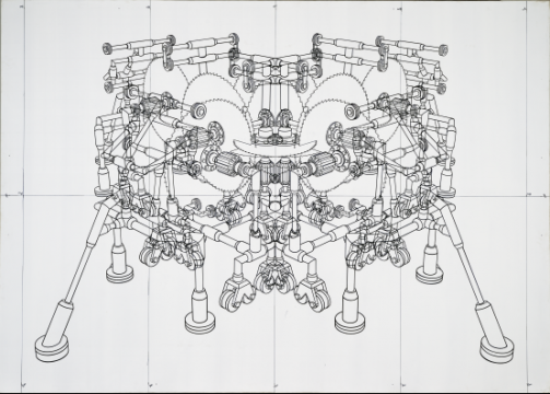 王鲁炎《被锯的锯》250 × 350 cm 布面丙烯 2002