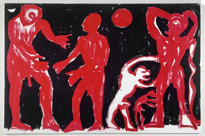 A.R.彭克《夜晚故事》200×300cm 布面油画 1991
