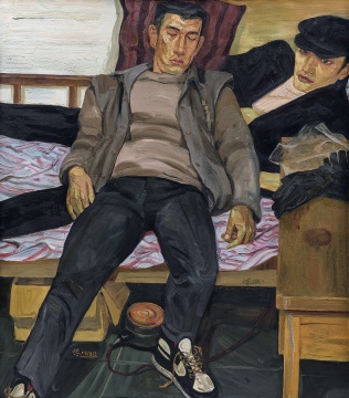 刘小东 《休息》 138×120cm 布面油画 1988估价：680万-880万元