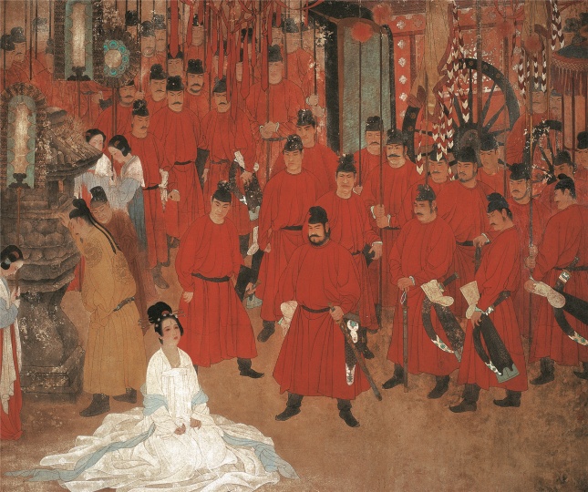 《魂系马嵬》（与何家英合作） 165×195cm 纸本 1989，获第七届全国美术作品展银奖、新人奖
