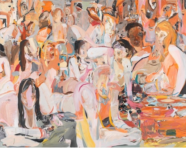 塞西莉·布朗 (Cecily Brown b. 1969)  《无题》 195.6 × 246.4 cm 亚麻布面油画 2013 © Cecily Brown
