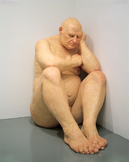 让·穆克 (Ron Mueck） 《无题（大个子）》 203.8×120.7×204.5cm 玻璃纤维、染色聚酯树脂 2000  
美国华盛顿赫什霍恩博物馆暨雕塑公园馆藏
