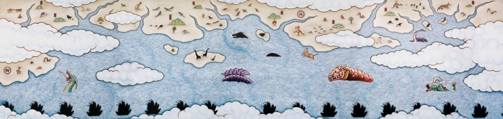 关伟 《大航海》990×240cm 布面丙烯 2008
