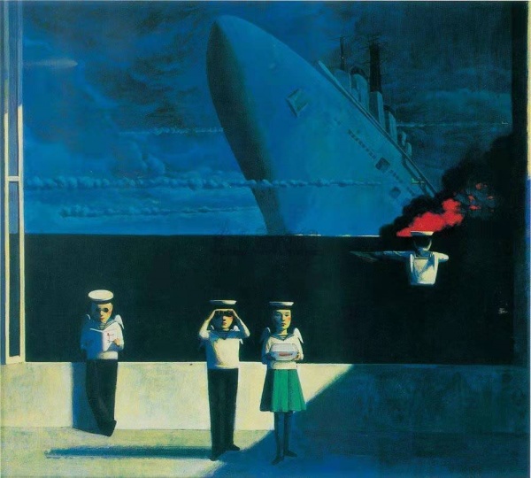 刘野 《海的沉默》 90×100cm 丙烯油画 1995

成交价：16.1万港元

1996香港苏富比
