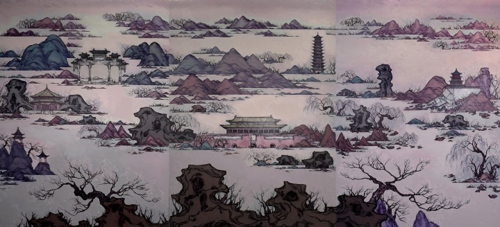 沈娜 《天衢苍阙》350×750cm 布面油画 2010

 
