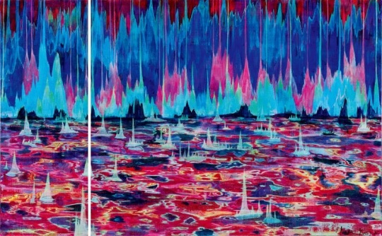 1962 黄宇兴 《流沙》 125×200cm 布面油画 2016

估价：80万-120万元
