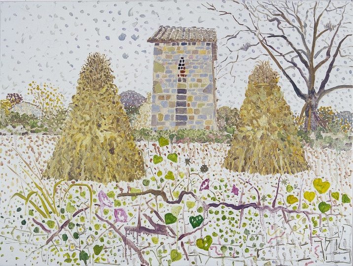 《圭山·有瓜叶和牵牛花的风景》 70×90cm 布面油画 2010

 
