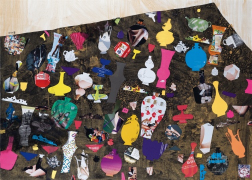 LOT 2058 王怀庆《官窑 - 2》150×210cm 布面油画，综合材料 2010
估价：300万 - 500万元
