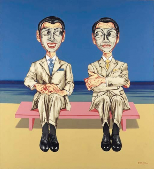 《Mask 1999 No.3》  200×180cm 布面油画 1999

成交价：634.5万元

2006佳士得香港秋拍
